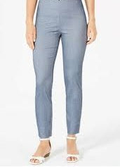 Charter Club Women's Pull-On Skinny Pants Lt/Pasblue Size 16