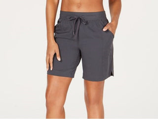 Ideology Women's 7" Woven Shorts Dark Gray Size Small