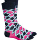 Alfani Men's Diamond Socks Pink Size Regular