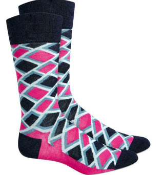 Alfani Men's Diamond Socks Pink Size Regular