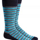 Alfani Men's Triangle Stripe Socks Navy Size Regular
