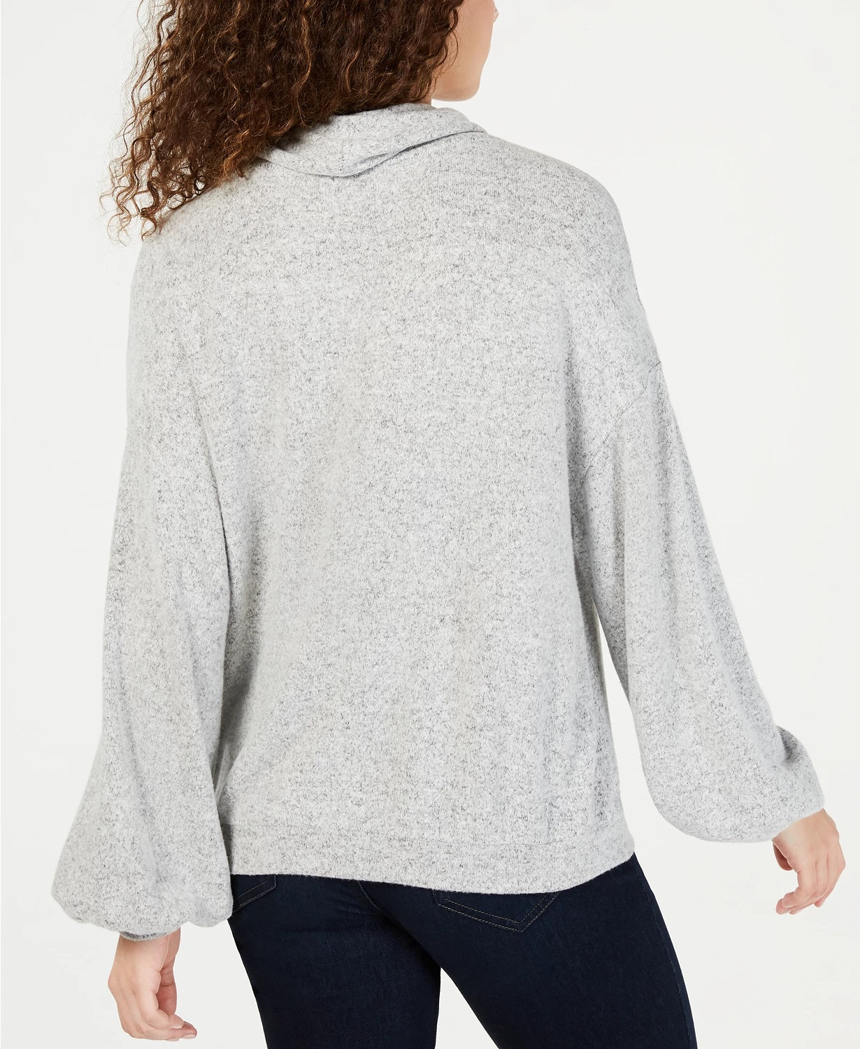 INC International Concepts Women's Cowlneck Knit Top Grey Size XX-Large