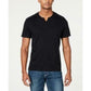 INC International Concepts Men's Ribbed Split Tee Black Size XX-Large