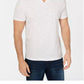 INC International Concepts Men's Ribbed Split Tee White Size X-Large