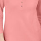Karen Scott Women's Cotton Henley Top Pink Size Medium