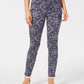 Charter Club women's Printed Tummy-Control Skinny Jeans Blue Size 14
