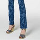 Charter Club Women's Paisley Print Straight Leg Jeans Blue Size 6