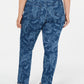 Charter Club Women's Plus Size Printed Straight-Leg Jeans Blue Size 14W