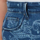 Charter Club Women's Plus Size Printed Straight-Leg Jeans Blue Size 14W