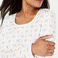 Karen Scott Women's Petite Camel-Print Top White Size Petite
