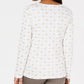 Karen Scott Women's Camel-Print Top White Size Petite Extra Large