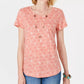Style & Co Women's Cotton Printed Scoop Neck Top Orange Size X-Small