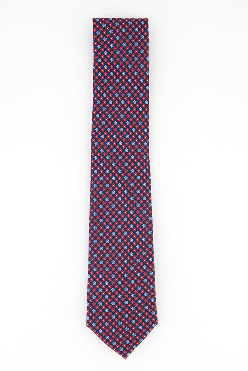 Club Room Men's Daisy Neat Tie Red Size Regular
