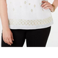 JM Women's Collection Plus Size Embroidered Off-The-Shoulder Top White Size 3X