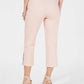 JM Collection Women's Button Hem Tummy Control Capris Orange Size Large