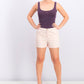 Maison Jules Women's Flat Front Chino Shorts White Size 10