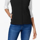 Karen Scott Women's Petite Zeroproof Fleece Vest Black Size Medium