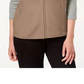 Karen Scott Women's Fleece Zip Front Vest Brown Size Petite Small