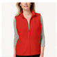 Karen Scott Women's Fleece Zip Front Vest Red Size Petite Small