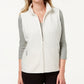 Karen Scott Women's Petite Fleece Zip-Front Vest White Size Petite