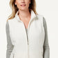 Karen Scott Women's Petite Fleece Zip-Front Vest White Size Petite