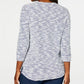 Karen Scott Women's Marled Sweatshirt Med Gray Size Small