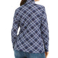 Karen Scott Women's Plaid Turtleneck Navy Size X-Large