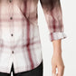 INC International Concepts Men's Regular-Fit Dip-Dyed Plaid Shirt Dark Brown Size Large