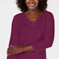 Karen Scott Women's Eyelet-Trim Top Dark Pink Size Medium