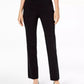 JM Collection Women's Pull On Tummy Control Slim Leg Pants Short Length Black Size Small