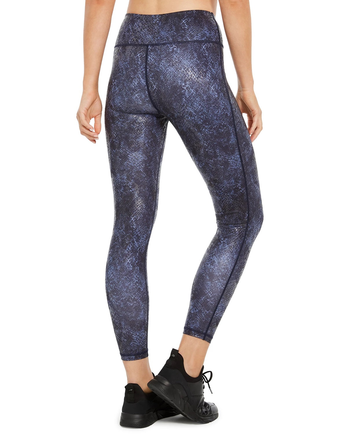 Ideology Women's Python Printed Leggings Navy Size XX-Large