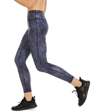 Ideology Women's Python Printed Leggings Navy Size XX-Large