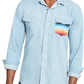 American Rag Men's Antonio Western Shirt Blue Size Small