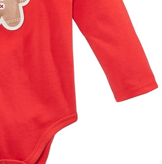 First Impressions Baby Boy's Gingerbread Bodysuit Red Size New Born