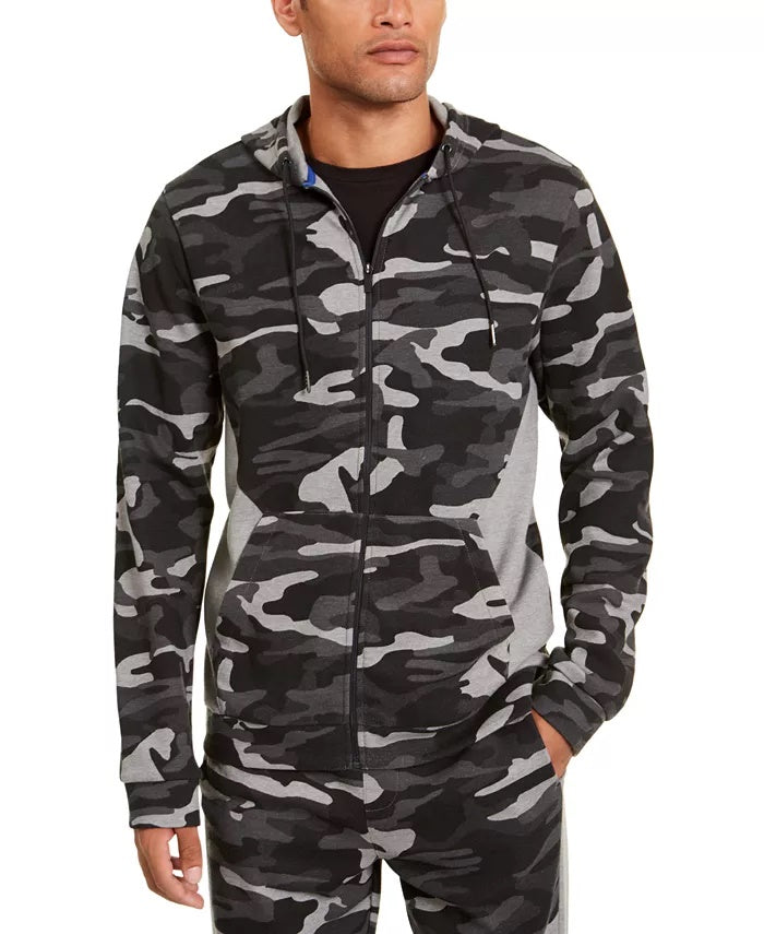 ID Ideology Men's Colorblocked Camo Jacket Black Size XXX-Large