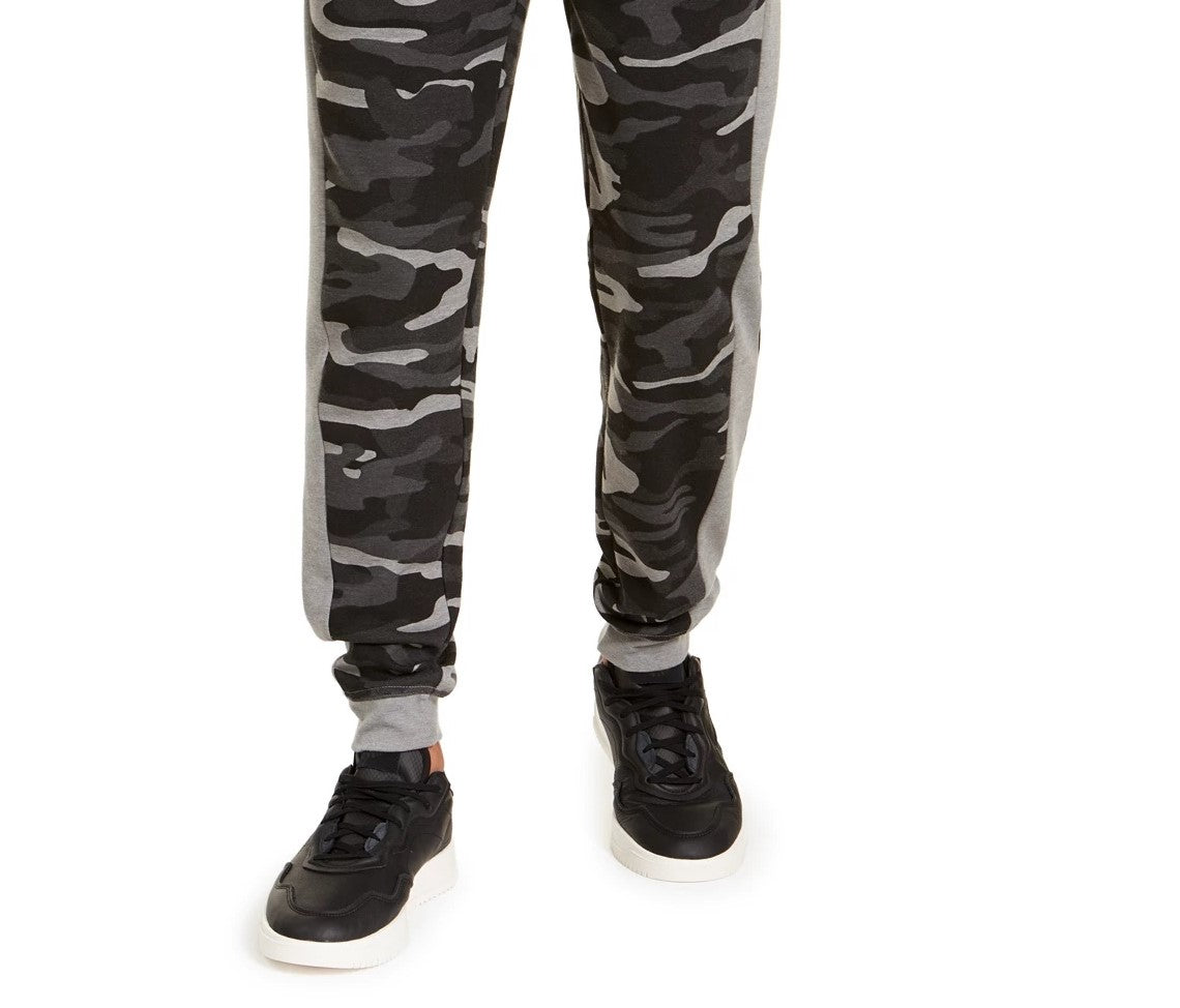 Ideology Men's Colorblocked Camo Joggers Black Size Small