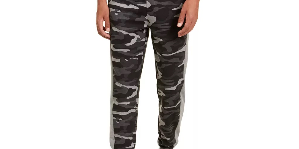 Ideology Men's Colorblocked Camo Joggers Black Size XXX Large