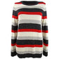 Charter Club Women's Striped Crewneck Sweater Black Combo Size Extra Large