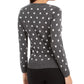 Charter Club Women's Dot-Print Crewneck Sweater Dark Gray Size XX-Large