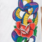 INC International Concepts Men's Rhinestone Snake T-Shirt White Size X-Large