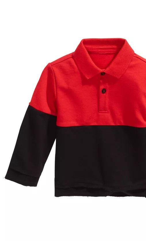 First Impressions Baby Boys Colorblocked Collared Shirt Red Size 18MOS