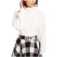 Bar III Women's Cozy Turtleneck Top White Size Large