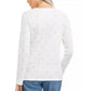 Karen Scott Women's Glitter Starburst Scoop Neck Top White Size Large