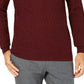 Tasso Elba Men's Supima Cotton Textured 1/4-Zip Sweater Red Size Large