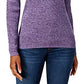 Karen Scott Women's Cotton Mock Neck Sweater Purple Size Small