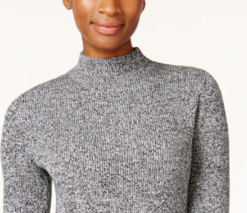Karen Scott Women's Cotton Mock-Neck Sweater Natural Size Extra Large
