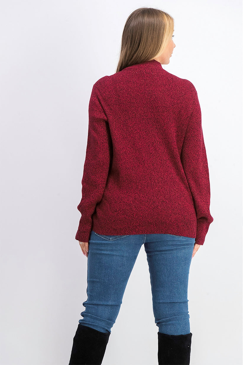 Karen Scott Women's Ribbed-Knit Cotton Turtleneck Bright Red Size Petite Medium