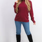 Karen Scott Women's Ribbed-Knit Cotton Turtleneck Bright Red Size Petite Medium