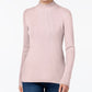 Karen Scott Women's Cotton Ribbed Turtleneck Top Pink Size Extra Large