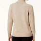 Karen Scott Women's Marled Cotton Turtleneck Sweater Brown Size Small